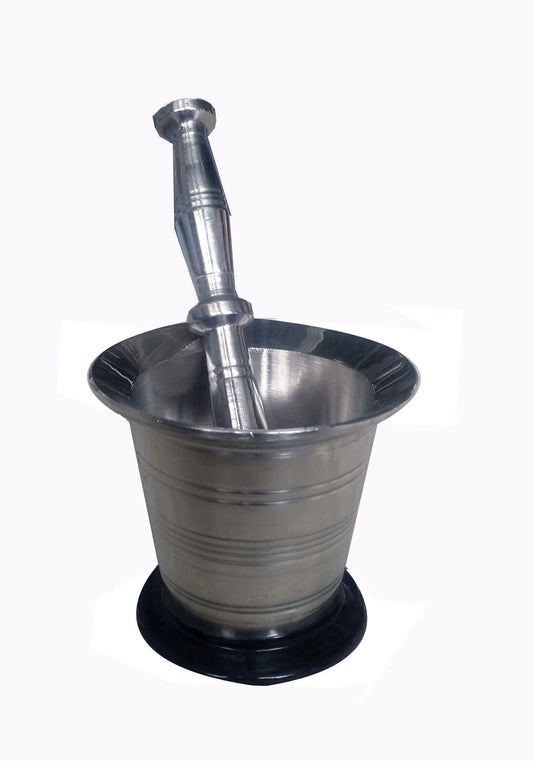 Stainless Steel Mortar & Pestle – Durable, Polished & Non-Slip Base