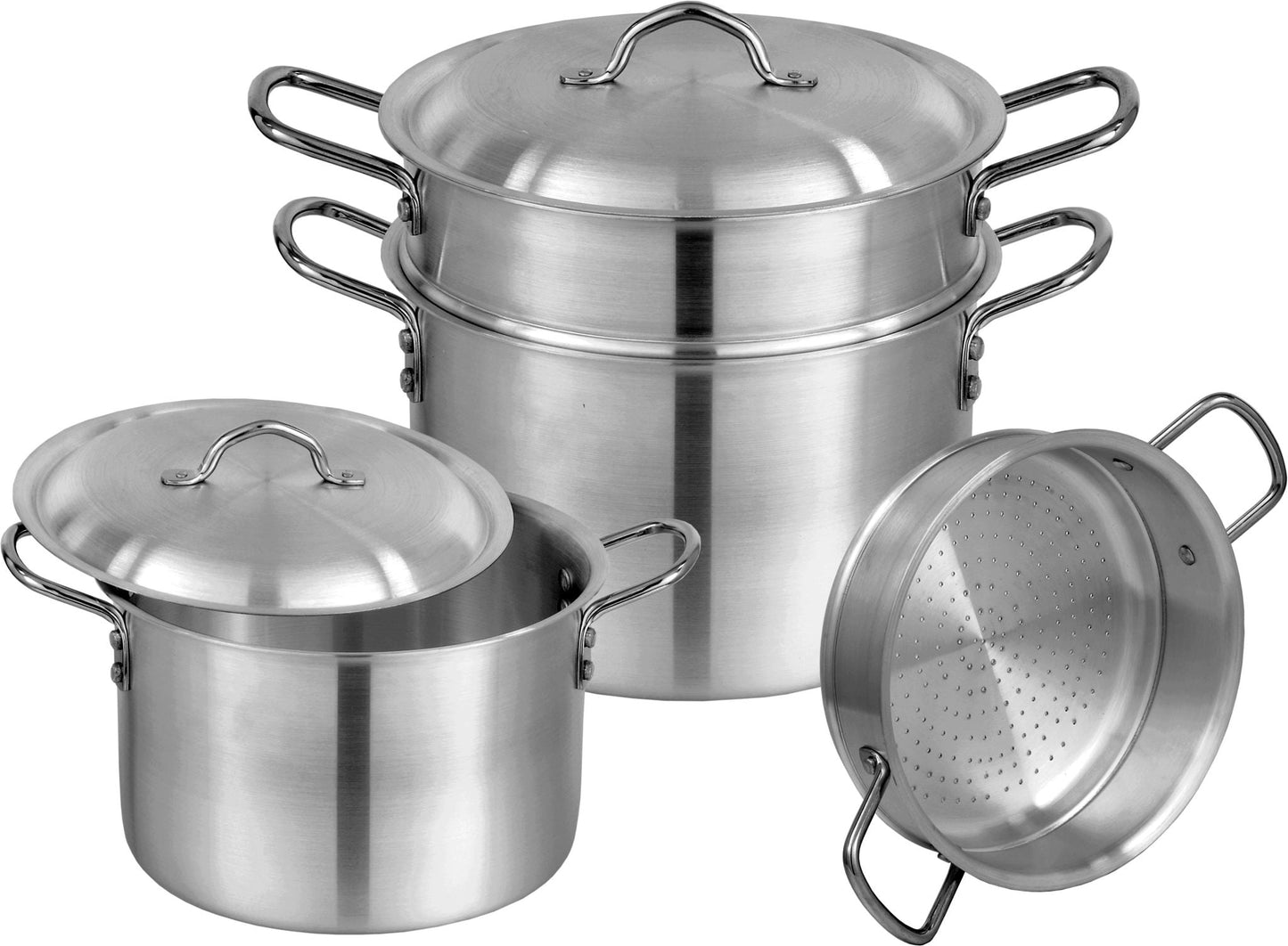 Aluminum Couscous Steamer Pot with Steaming Basket – Eco-Friendly & Multi-Purpose Cooking