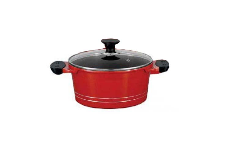 Crown Granite Non-Stick Cooking Pot with Glass Lid – Eco-Friendly & Induction Compatible