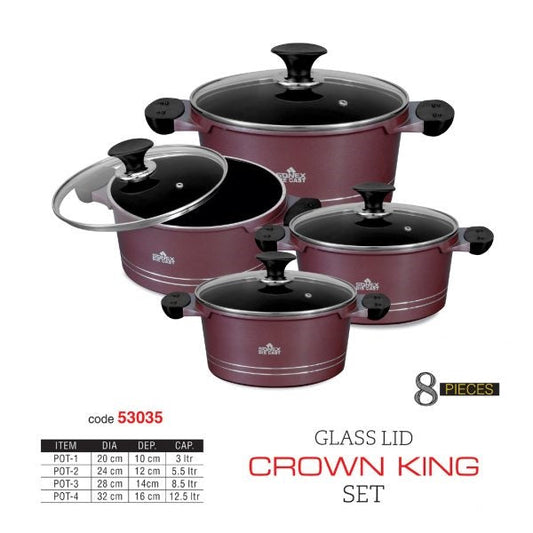 4-Piece Granite Cookware Set with Lids – Eco-Friendly, Induction Compatible & Dishwasher Safe
