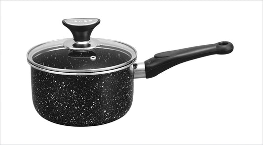 Royal Aluminum Sauce Pan with Non-Stick Coating & Glass Lid – Induction Compatible