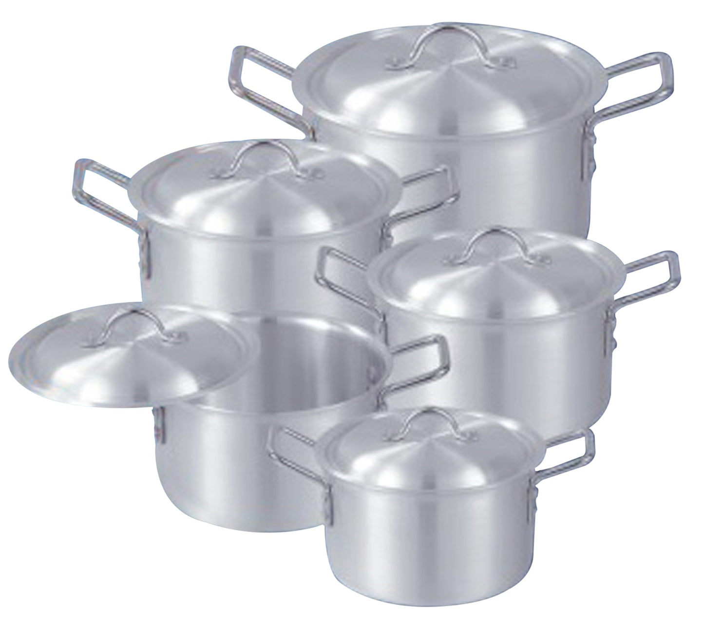 Baby Cookware Set – 5-Piece Aluminum Pots with Lids, Eco-Friendly & Dishwasher Safe